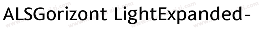 ALSGorizont LightExpanded字体转换